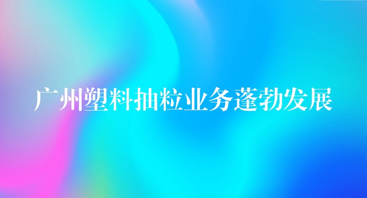 广州塑料抽粒业务蓬勃发展